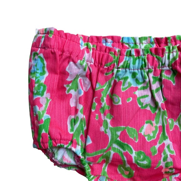 Lilly Pulitzer Southern Charm Print Baby Diaper Cover Pink Bloomers-12-18mos - Picture 2 of 6